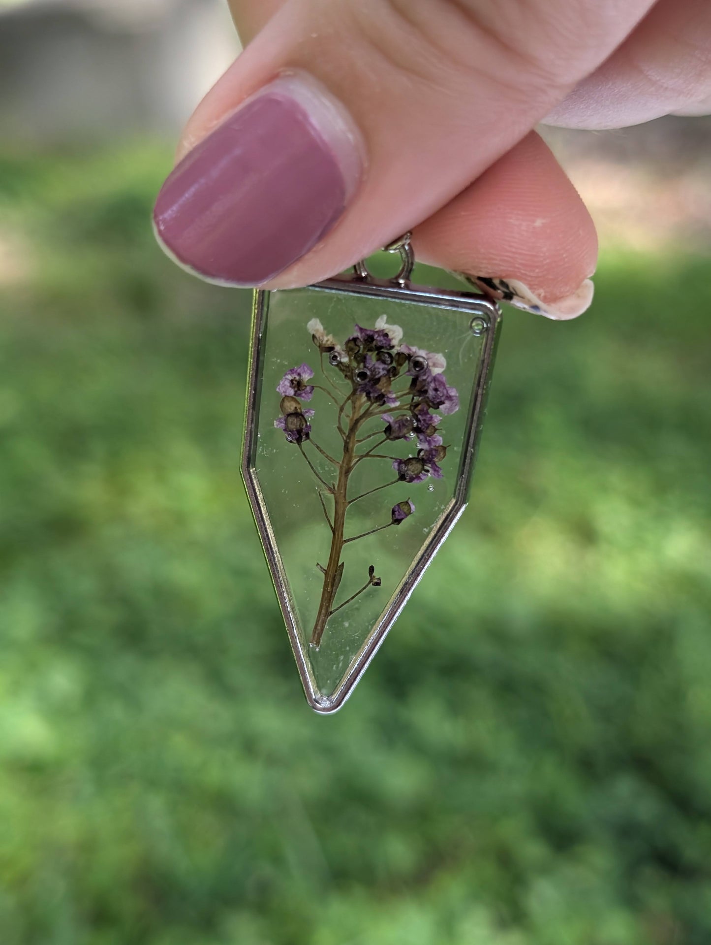 Purple Flower Pendant