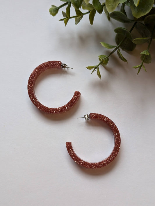 Kimberly Glitter Earrings, Large