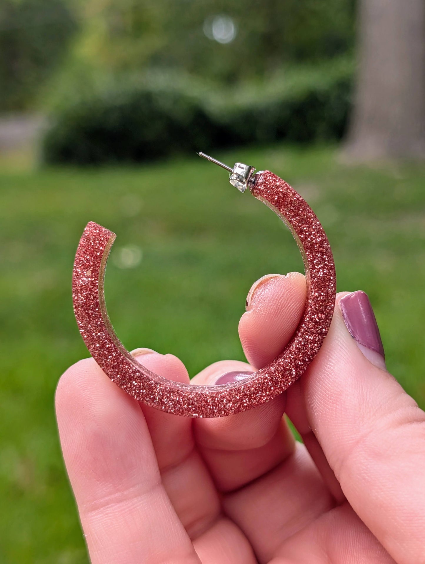 Kimberly Glitter Earrings, Large