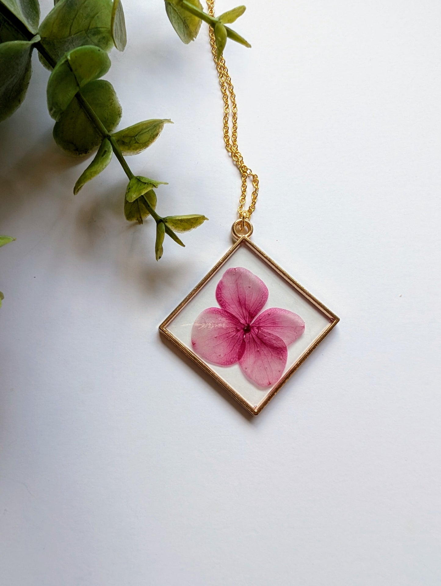 Large Pressed Flower Pendant